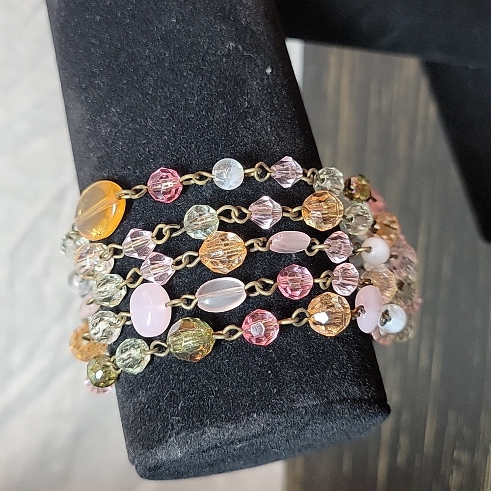 Multi-Strand Bracelet with Bead Accents